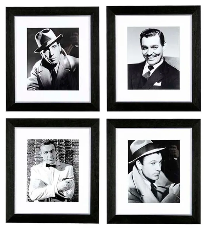 Echt Casa Padrino Images 4 Messieurs Brun Foncé / Argent 43 x H. 48 cm - Décoration Murale de Luxe