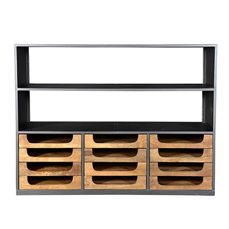 Echt Casa Padrino buffet design avec tiroirs nature / gris brun 145 x 46 x 112 cm - Hotel Möbel