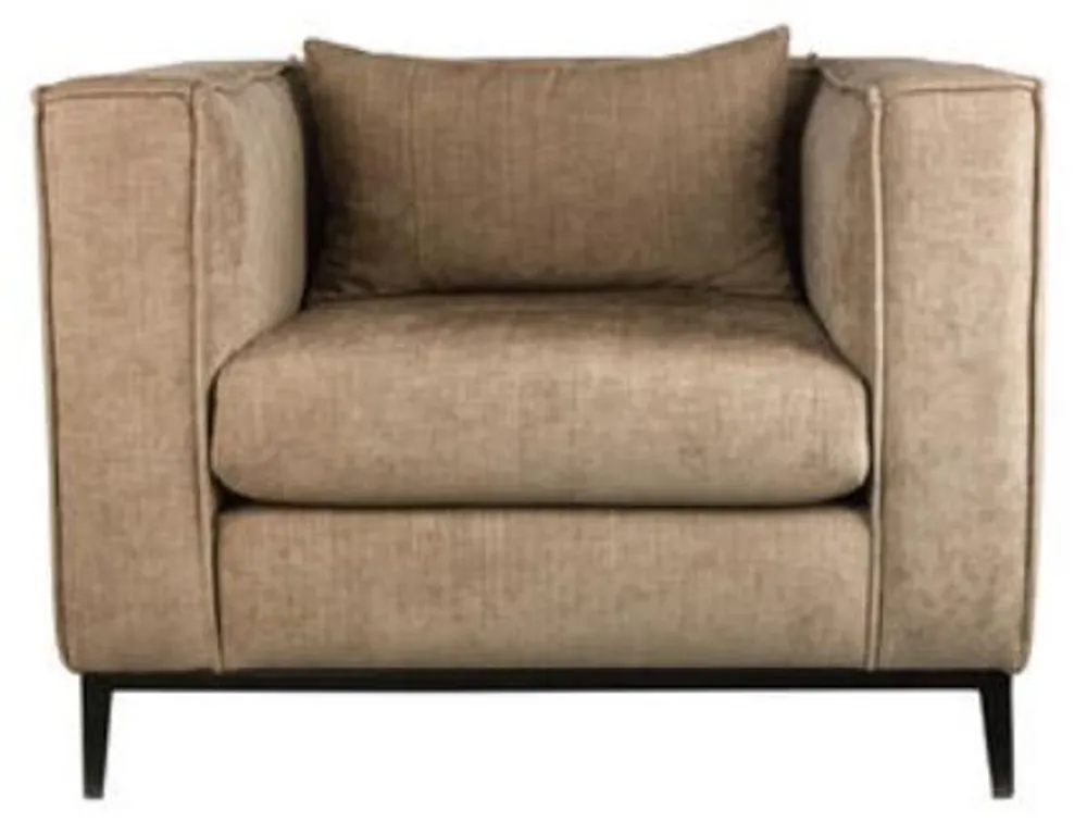 Casa Padrino fauteuil de luxe beige / noir 90 x 75 x H. 66 cm - Mobilier d'Hôtel Top-Seller