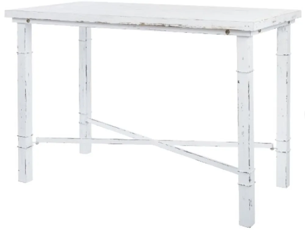 Markenprodukt Casa Padrino Table de Salle à Manger de Style Campagnard Antique Blanc 120 x 60 x H. 80 cm - Petite Table de Salle à Manger Shabby Chic