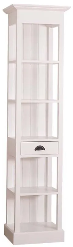 Casa Padrino meuble étagère de style country avec tiroir blanc 50 x 39 x H. 197 cm - Meubles Style Country Preiswert