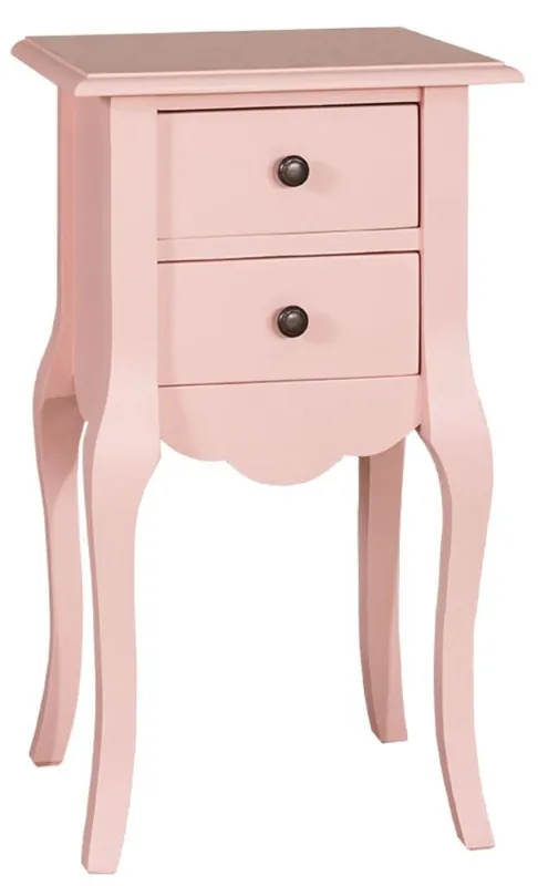 Casa Padrino table de chevet style campagnard rose 40 x 34 x H. 70 cm - Petite Commode Chambre à 2 Tiroirs Schneller Versand