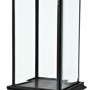 Rabatt Casa Padrino vitrine de table de luxe noir / bronze antique 22 x 22 x H. 37 cm - Décoration de Salon
