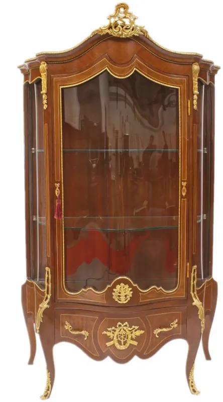 Super-Preis Casa Padrino Vitrine baroque 107 x 56 x h 197 cm - Mobilier baroque - Vitrine armoire - Armoire de salon