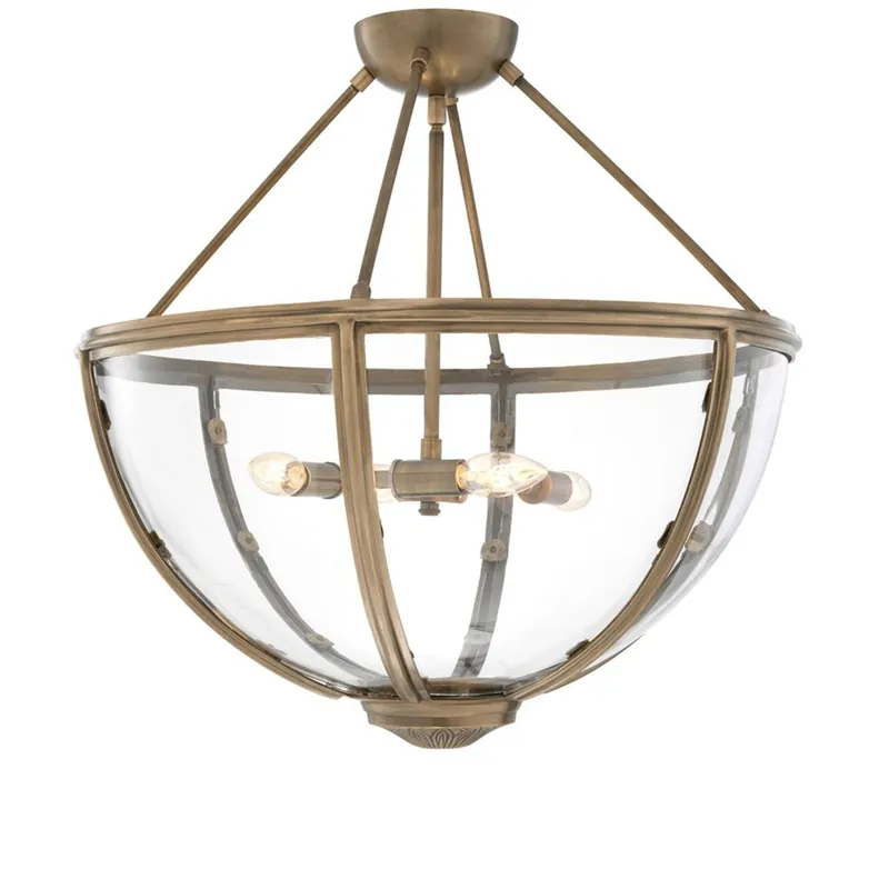 Preis Gesenkt Casa Padrino Plafonnier de Luxe Antique Laiton Doré Ø 60 x H 55 cm - Plafonnier Hotel & Restaurant