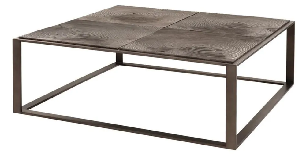Kracherpreis Casa Padrino table basse de luxe en bronze rose 100 x 100 x H. 35 cm - Mobilier d'Hôtel