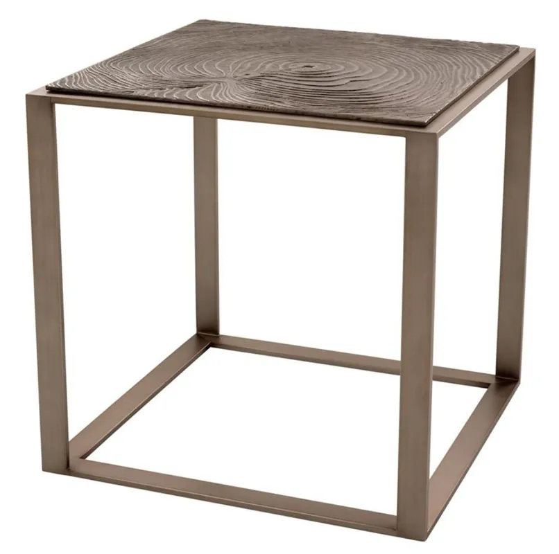 Casa Padrino table d'appoint de luxe bronze rose 56 x 56 x H. 55,5 cm - Mobilier d'Hôtel Garantierte Lieferung