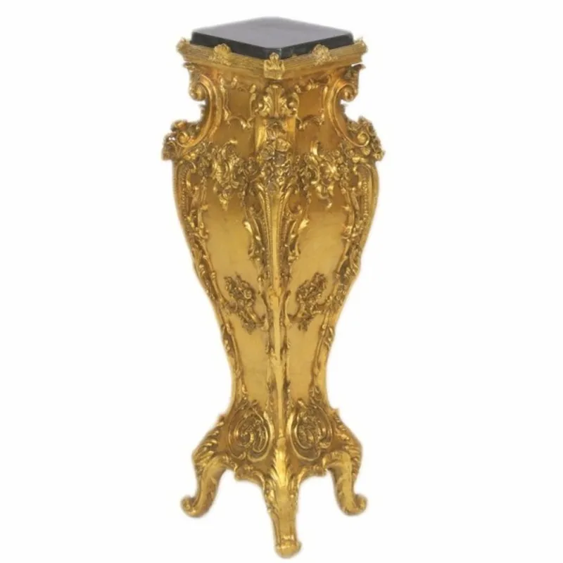 Casa Padrino colonne baroque or / noir H. 105 cm - Mobilier de style baroque Highlight