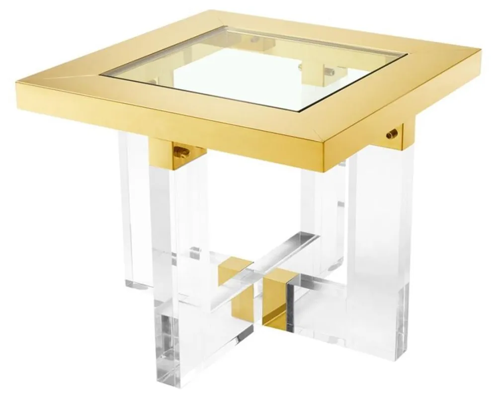 Bestpreis Casa Padrino table d'appoint de salon or 60 x 60 x H. 50 cm - Meubles de Luxe