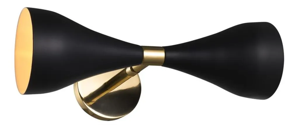 Casa Padrino applique murale de luxe en laiton / noir 34,5 x 23 x H. 10,5 cm - Lumière de l'Hôtel et du Restaurant Neue Kollektion