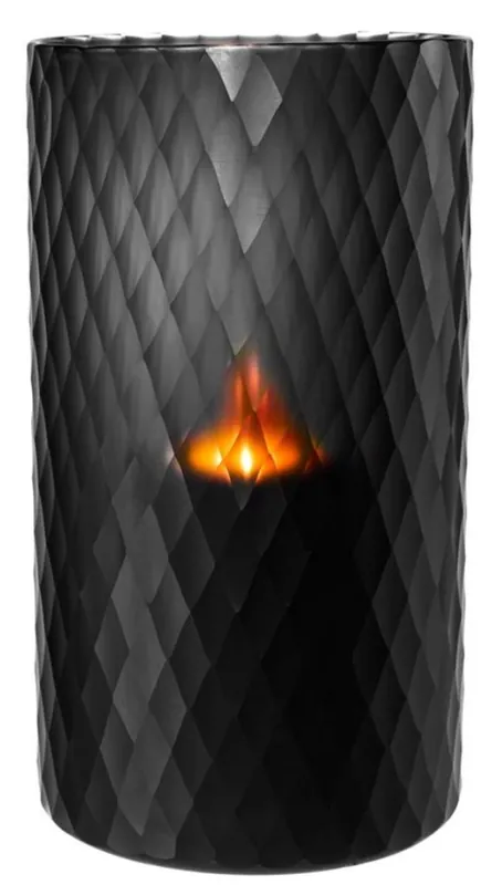 Billig Casa Padrino Photophore en Verre Noir Ø 20 x H. 36 cm - Photophore de Luxe