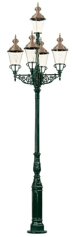 Preisreduziert Casa Padrino lanterne de jardin vert / cuivre Ø 103 x H. 375 cm - Lampe de Jardin Nostalgique