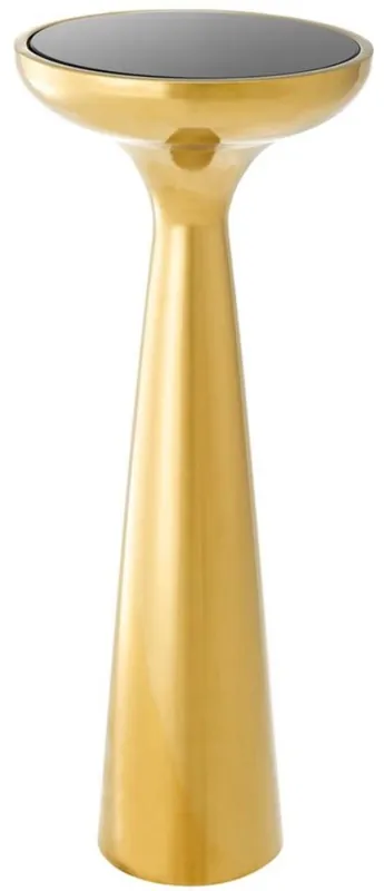 Bestpreis Casa Padrino table d'appoint de luxe en acier inoxydable avec plateau en verre or / noir Ø 29 x H. 71,5 cm - Meubles d'Hôtel