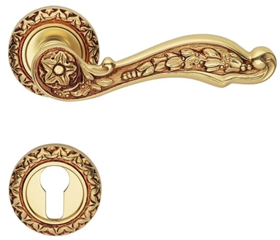 Nur Für Kurze Zeit Casa Padrino ensemble de poignée de porte Art Nouveau or français 15,5 x H. 5,5 cm - Accessoires Baroque & Art Nouveau