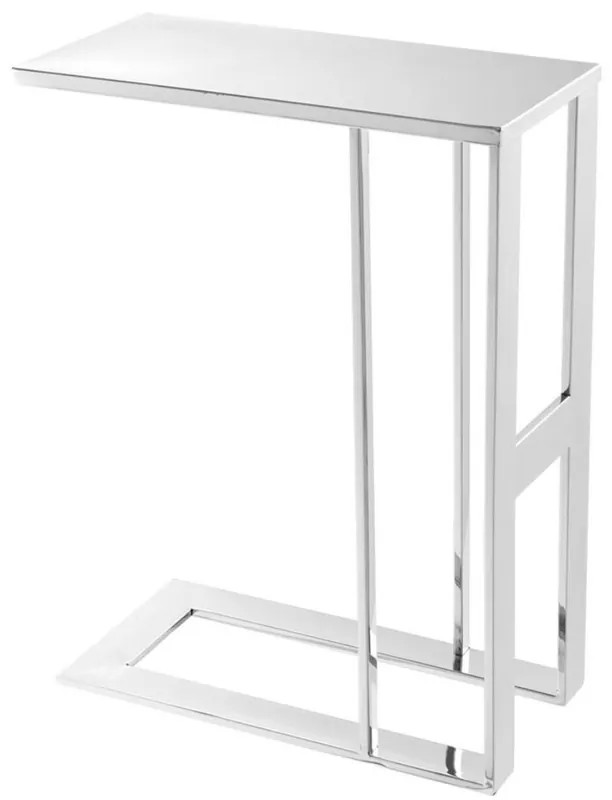 Casa Padrino table d'appoint en acier inoxydable design de luxe argent 45 x 23 x H. 60 cm - Mobilier Design Must-Have