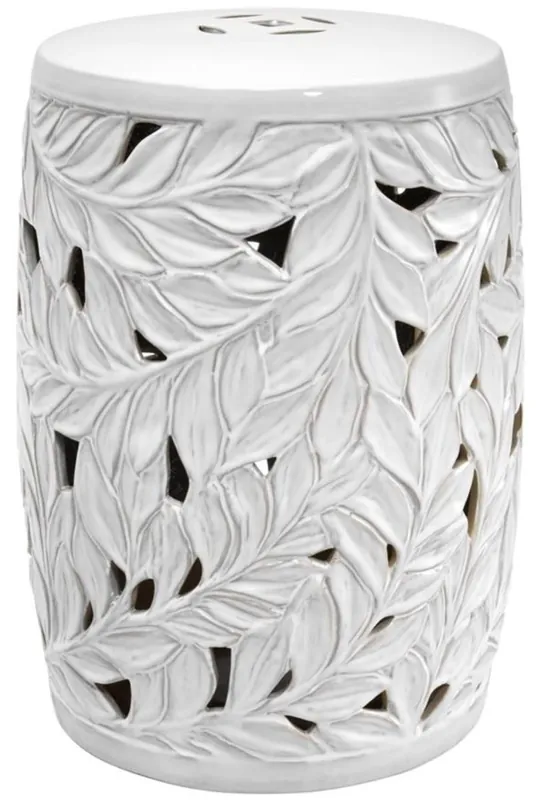 Casa Padrino Céramique Déco Tambour Blanc Ø 34 x H. 48 cm - Décoration de Salon de Luxe Neue Ware