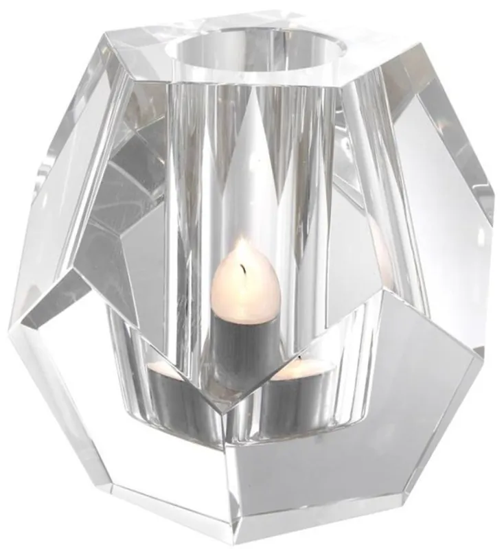 Saisonangebot Casa Padrino titulaire photophore 16 x 16 x H. 15 cm - Accessoires de décoration en verre cristal