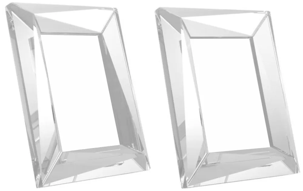 Bestseller Casa Padrino ensemble cadre photo verre de cristal de luxe 18 x 3,5 x H. 23,5 cm - Qualité de Luxe