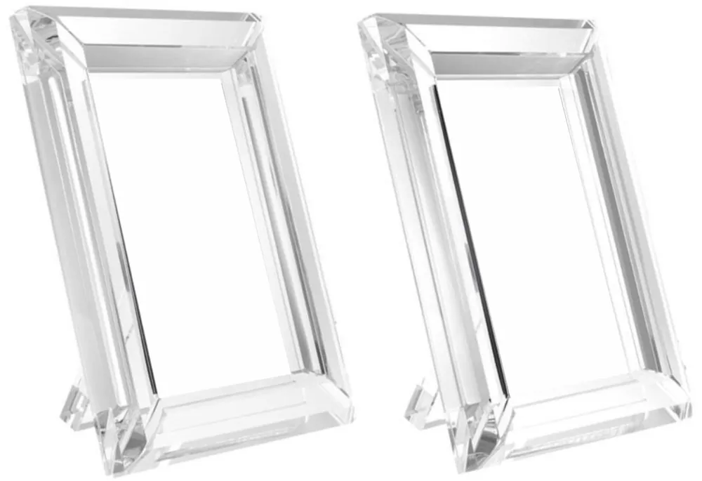 Highlight Casa Padrino ensemble de cadres photo 16 x 2,5 x H. 21,5 cm - Accessoires de Décoration en Verre de Cristal de Luxe