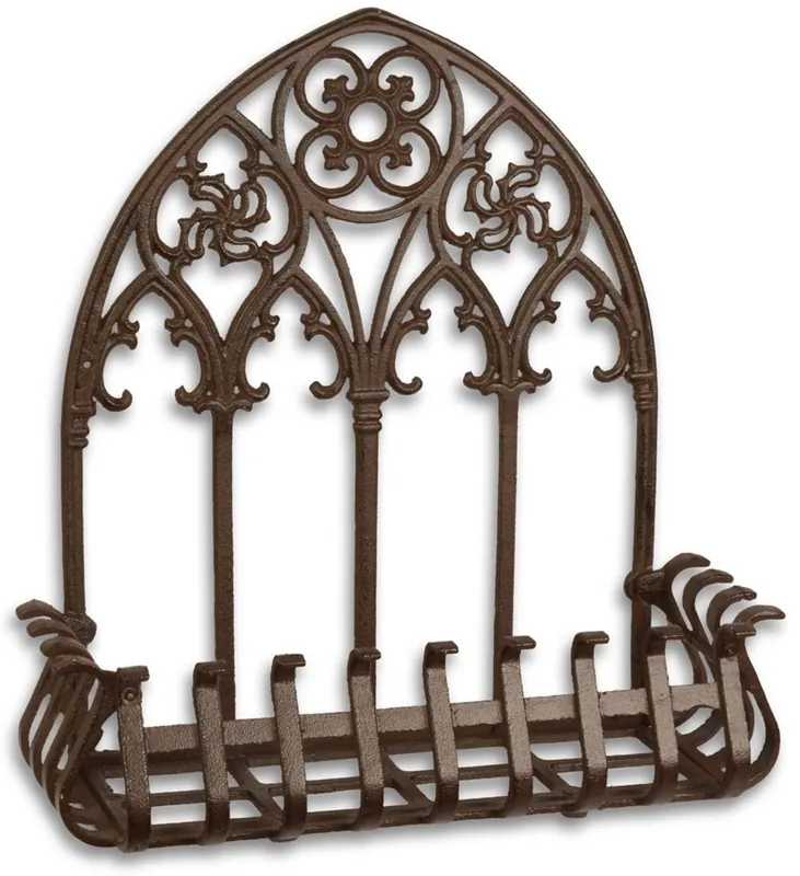 Günstig Casa Padrino support mural pour boîte à fleurs marron 47,4 x 18,5 x H. 49,8 cm - Accessoires de Jardin Baroque et Art Nouveau