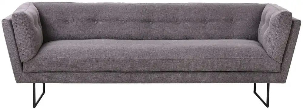 Casa Padrino canapé de salon de luxe gris foncé / noir 230 x 87 x H. 78 cm - Meubles de Salon Nur Für Kurze Zeit