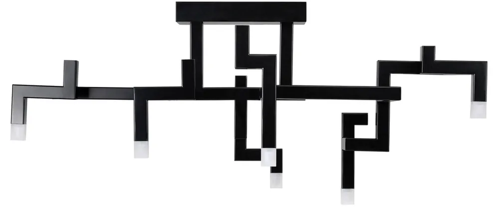 Casa Padrino lampe de couverture LED en acier inoxydable de luxe noir 73,5 x 30,5 x H. 31,5 cm - Lampe de Couverture Design Poudré Preisknaller