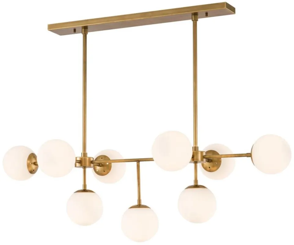 Finale Aktion Casa Padrino lustre de luxe laiton antique / blanc 130 x 60 x H. 40 cm - Mobilier de Luxe