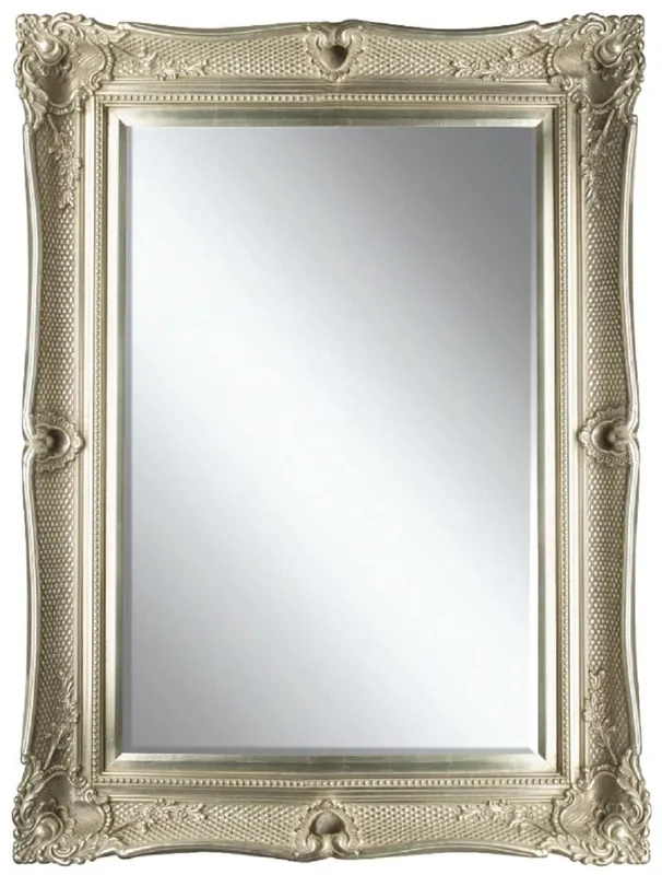 Casa Padrino Miroir Baroque Argent 91 x H. 120 cm - Magnifique Miroir Mural avec Cadre en Bois et Belles Décorations Sonderangebot