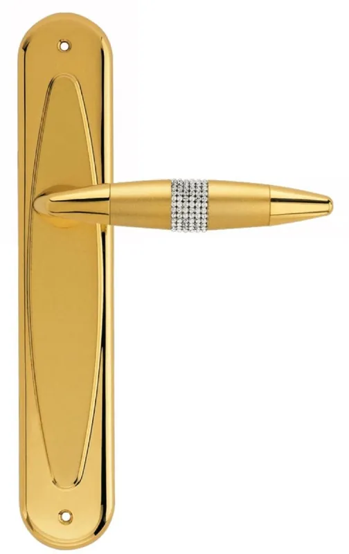 Top-Angebot Casa Padrino ensemble de poignée de porte de luxe or 16 x H. 27,5 cm - Poignées de Porte Occupé de Cristaux Swarovski