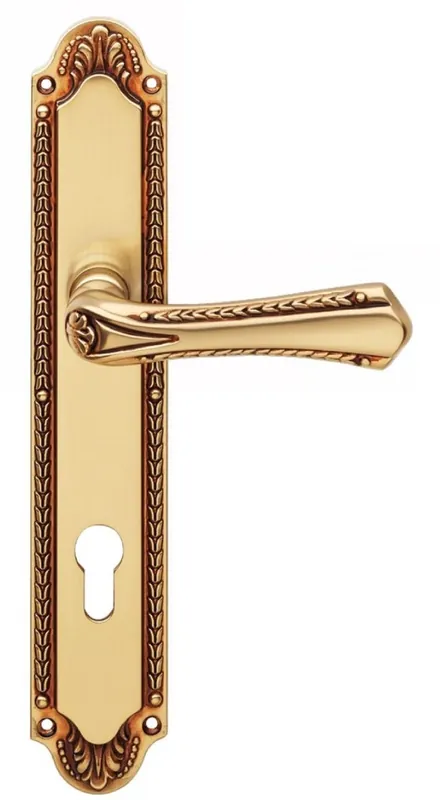 Casa Padrino Art Nouveau Poignées de Porte Or Français 14,6 x H 27,5 cm - Ensemble de Poignée de Porte en Laiton de Style Art Nouveau Top-Angebot