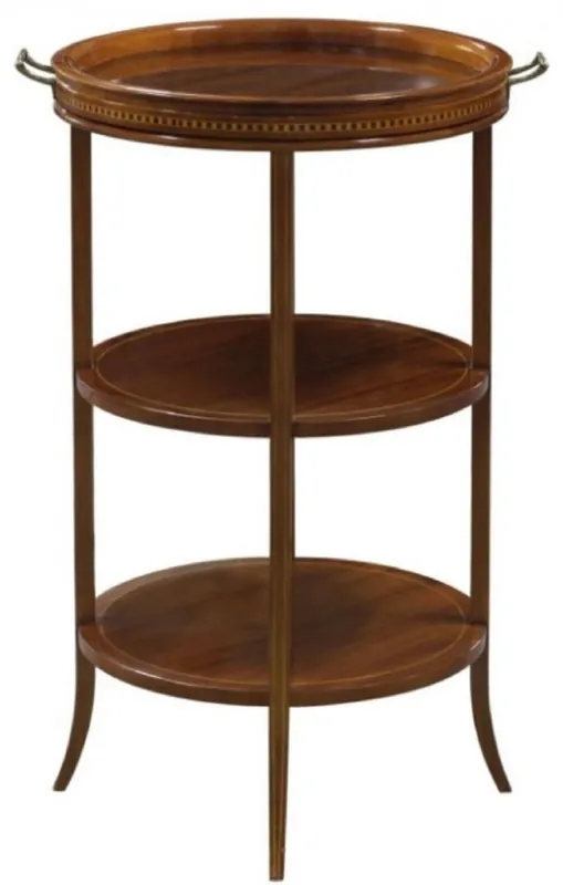 Casa Padrino table d'appoint luxe marron 54 x 47 x H. 80 cm - Table Ronde avec Plateau en Verre et Plateau Amovible Markenprodukt