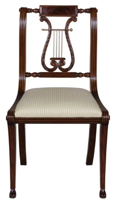 Casa Padrino chaise de salle à manger baroque de luxe marron / or 63 x 51 x H. 104 cm - Mobilier de Salle à Manger Heißes Angebot