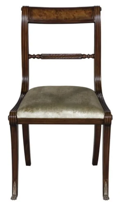 Finale Aktion Casa Padrino chaise de salle à manger baroque de luxe marron / or 50 x 51 x H. 86 cm - Qualité de Luxe