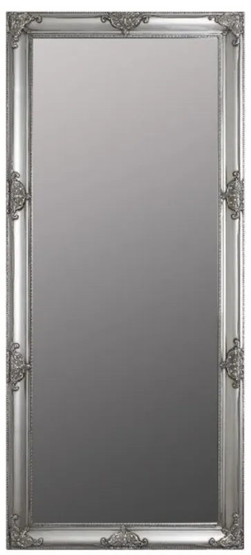 Casa Padrino Miroir Mural Baroque Argent 72 x H. 162 cm - Miroir Baroque Fabriqué à la Main avec Cadre en Bois et Belles Décorations Zertifiziert