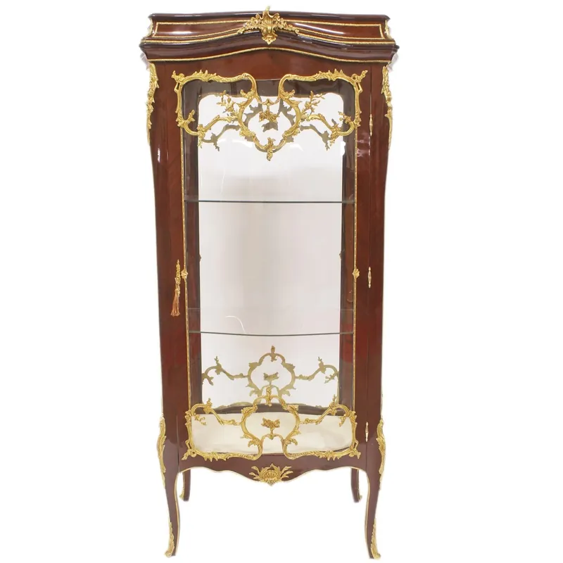 Casa Padrino Vitrine baroque vitrine - Mobilier baroque - Vitrine 74 x 63 x H 174 cm - Armoire armoire en acajou / doré Online Kaufen