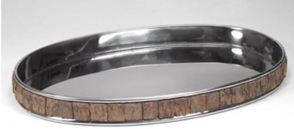Direkt Vom Hersteller Casa Padrino plateau de service de luxe argent / marron 29 x 26 x H. 4 cm - Accessoires Gastronomie