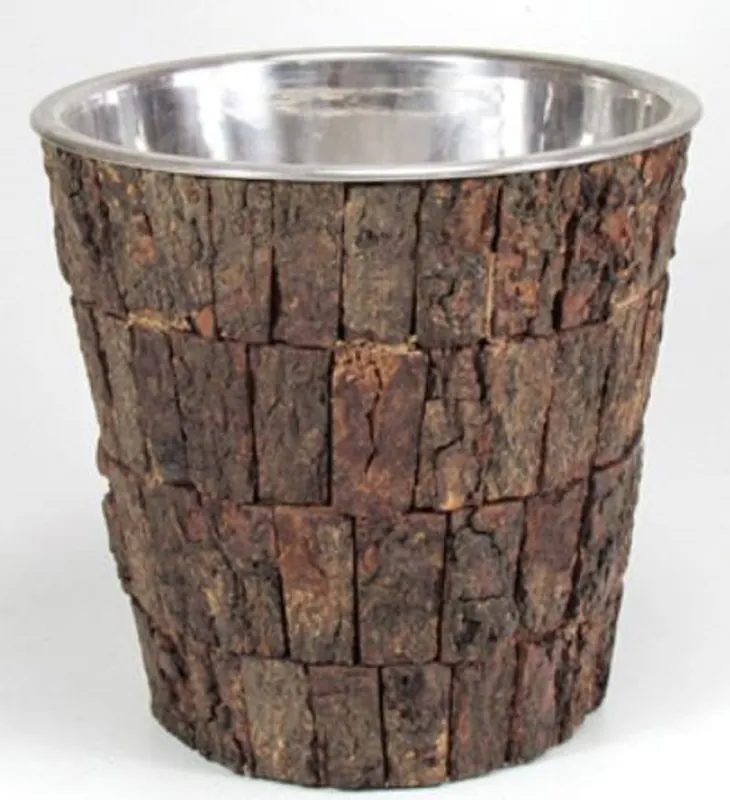 Casa Padrino refroidisseur à vin de luxe argent / marron Ø 22 x H. 21 cm - Accessoires pour Hôtels et Restaurants Neuheit