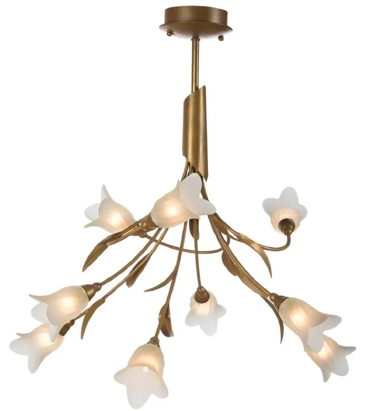 Casa Padrino lampe suspendue de luxe laiton / blanc Ø 60 x H. 65 cm - Lampe Suspendue du Salon Beliebt