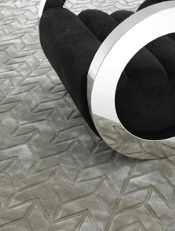 Casa Padrino tapis en viscose de luxe pour salon couleurs de sable - Différentes Tailles - Qualité de Luxe Neue Kollektion