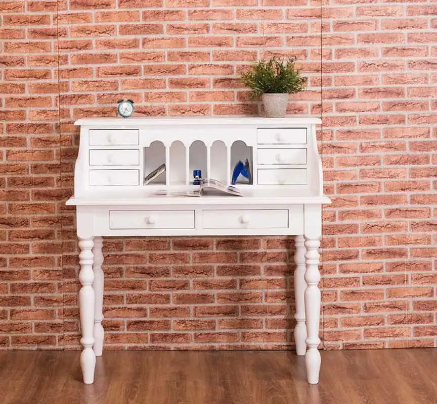Casa Padrino Bureau de Style Campagnard Blanc 109 x 60 x H. 110 cm - Mobilier de Bureau Finale Aktion