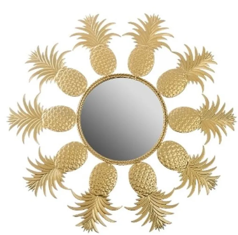 Neue Kollektion Casa Padrino miroir / miroir mural design en ananas or Ø 50 cm - Mobilier Design