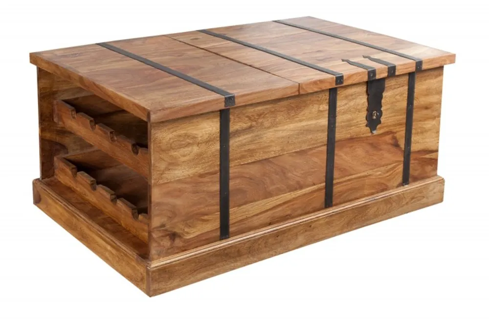 Bestpreis Casa Padrino Designer Bar table basse couleurs naturelles 100cm x 60cm x H40cm - meubles de salon en style campagnard
