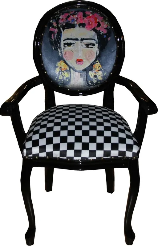 Casa Padrino, fauteuil de luxe pour dame, fille, fille, couronne de fleurs sur la tête - édition limitée Letzte Chance