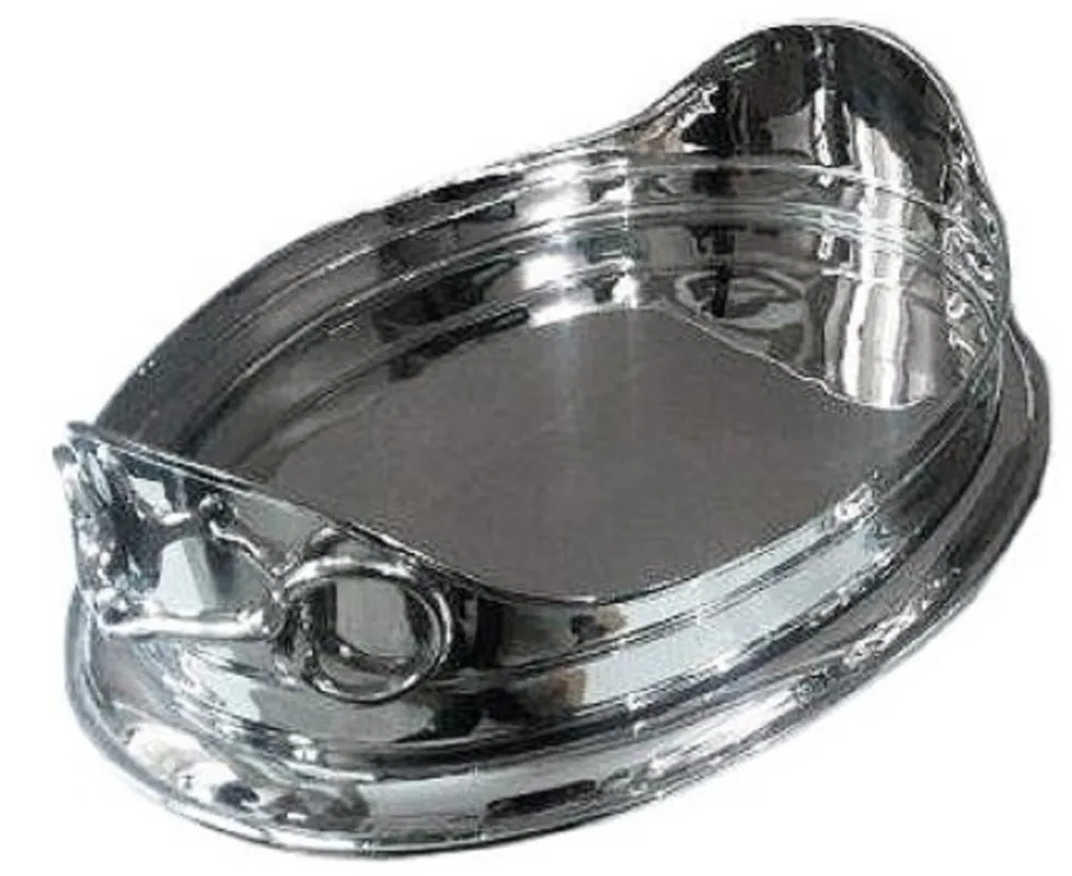 Bestseller Casa Padrino plateau de service de luxe en laiton ovale argent 47 x 30 x H. 15 cm - Accessoires de Luxe