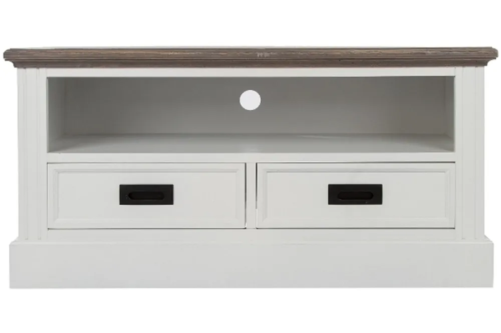 Casa Padrino meuble de télévision de style campagnard blanc / marron 99 x 40 x H. 51 cm - Meuble de télévision fait main de style campagnard Mega-Angebot