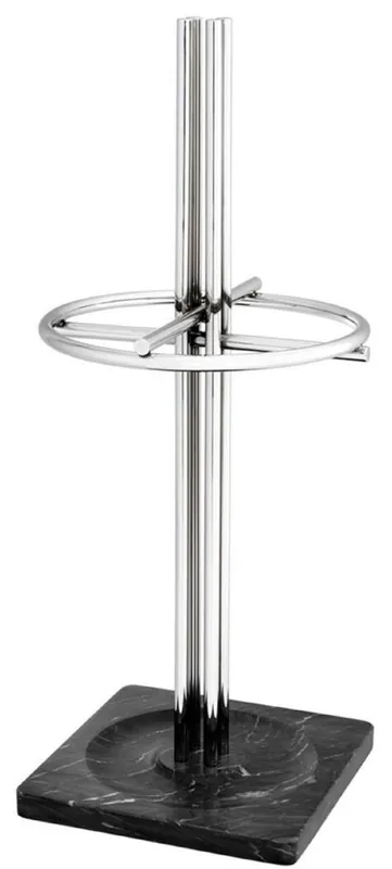 Preis Gesenkt Casa Padrino porte-parapluie de luxe argent / noir Ø 34 x H. 80 cm - Accessoires de Luxe