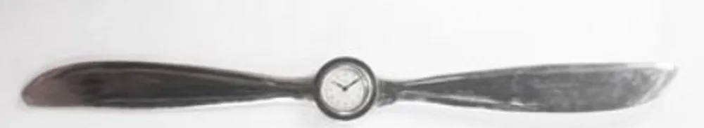 Saisonangebot Casa Padrino horloge murale design à hélice argent 165 x 4 x H. 17 cm - Horloge de Luxe