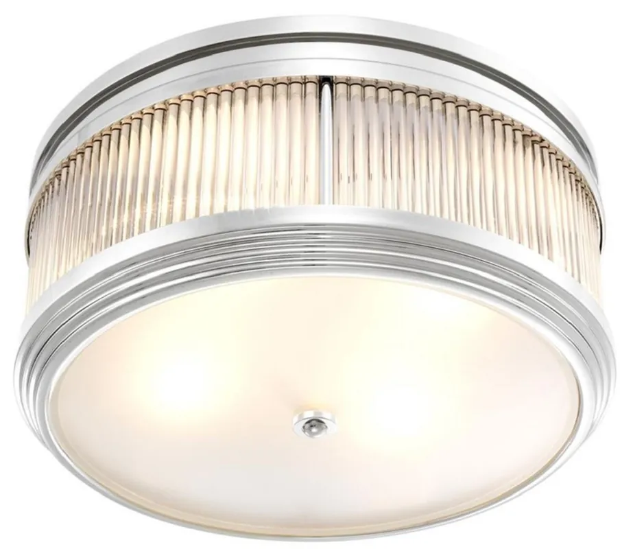 Günstig Casa Padrino lampe de couverture de luxe argent Ø 40,5 x H. 18,5 cm - Lampe de Couverture Rond