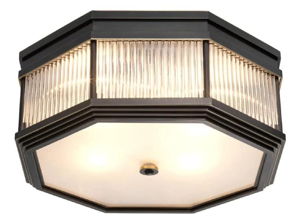 Sonderaktion Casa Padrino lampe de couverture de luxe bronze 40,5 x 40,5 x H. 18 cm - Collection de Luxe