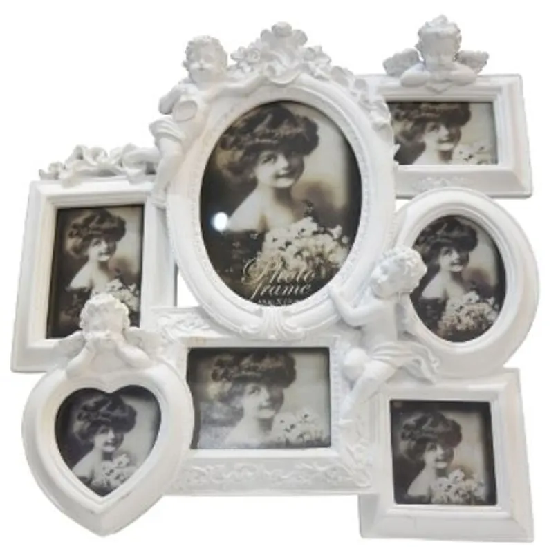 Preis Gesenkt Casa Padrino cadre à photo baroque blanc 30 x 5 x H. 31 cm - Accessoires Déco de Style Baroque